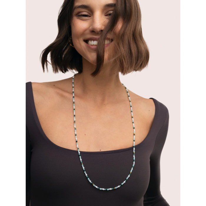 Collar Long Altea Ice Acero long Baño Oro