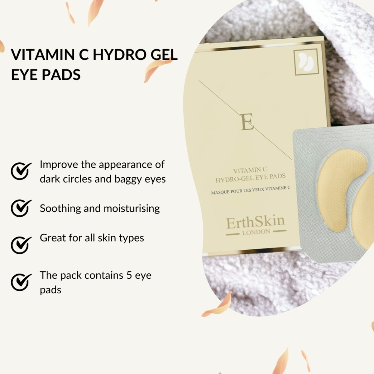 Parches oculares de hidrogel con vitamina C