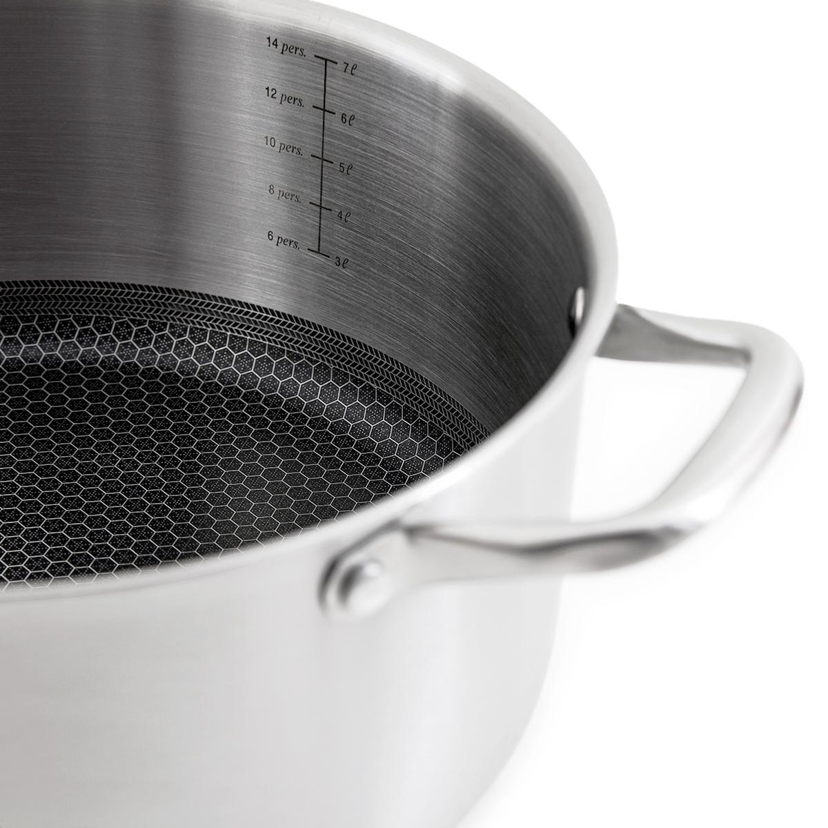 Marmite  triplex avec couvercle - "BlackSteel"