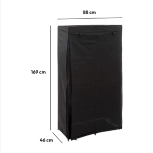 Armoire penderie modulable tissu noir
