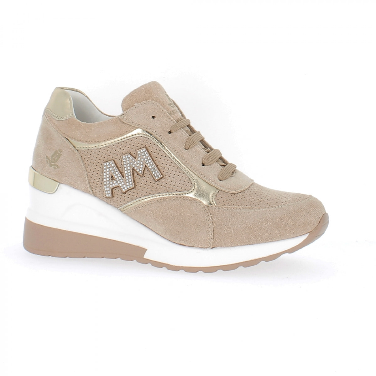 Armata di Mare Scarpe Donna Sneakers Casual con la Zeppa AMD P22H071 Beige