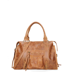 Borsa a spalla da donna - Modello Elara - Vera pelle - 41.0 x 28.0 x 13.0 cm