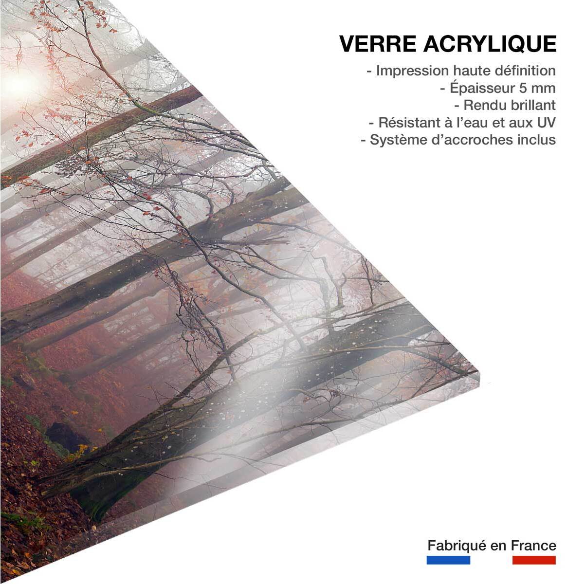 Tableau Automne jaune Tableau plexiglas