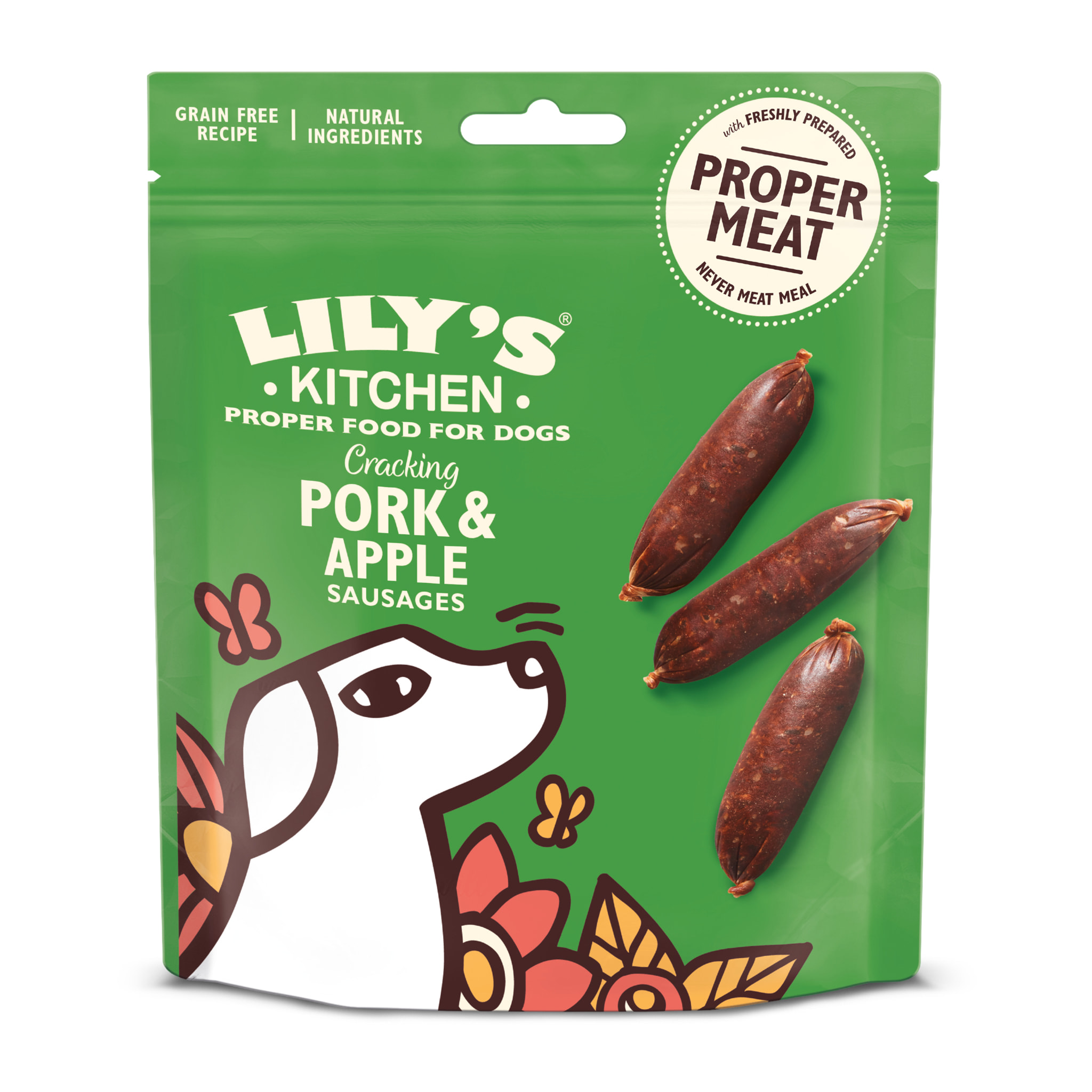 Lily's Kitchen Chien Saucisses au porc et à la pomme 70 g - Lot de 8