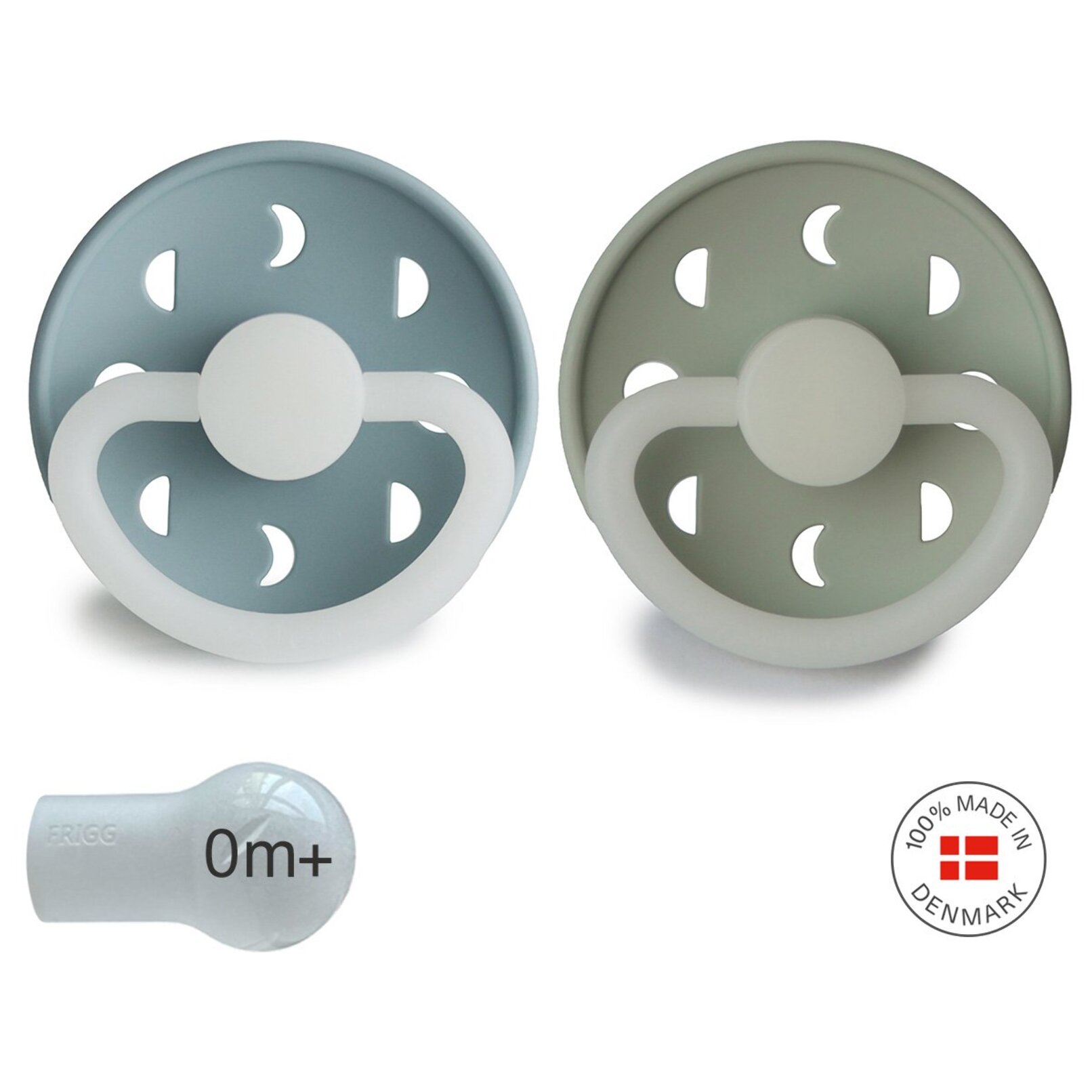 Frigg Pack 2 Chupetes Night Silicona Moon Phase