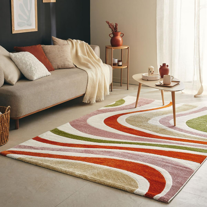 Tapis salon et chambre tissé motif abstrait PUJO