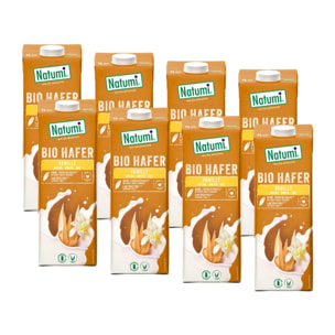 Pack 8 x Bebida de Avena Vainilla Bio Natumi 1 L