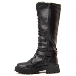 Bota De Plataforma - Negro - Altura: 4 Cm