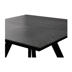 Table carrée en céramique extensible 190x140cm gris - PATRA