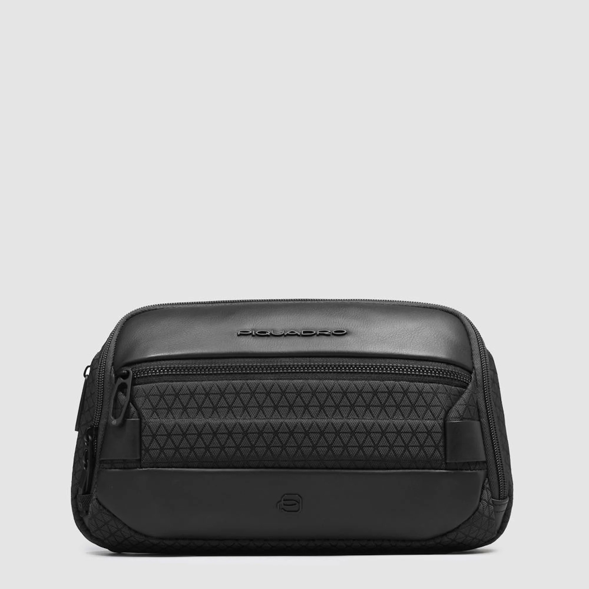 Piquadro Marsupio espandibile in tessuto riciclato con sistema di sicurezza antifurto e protezione RFID