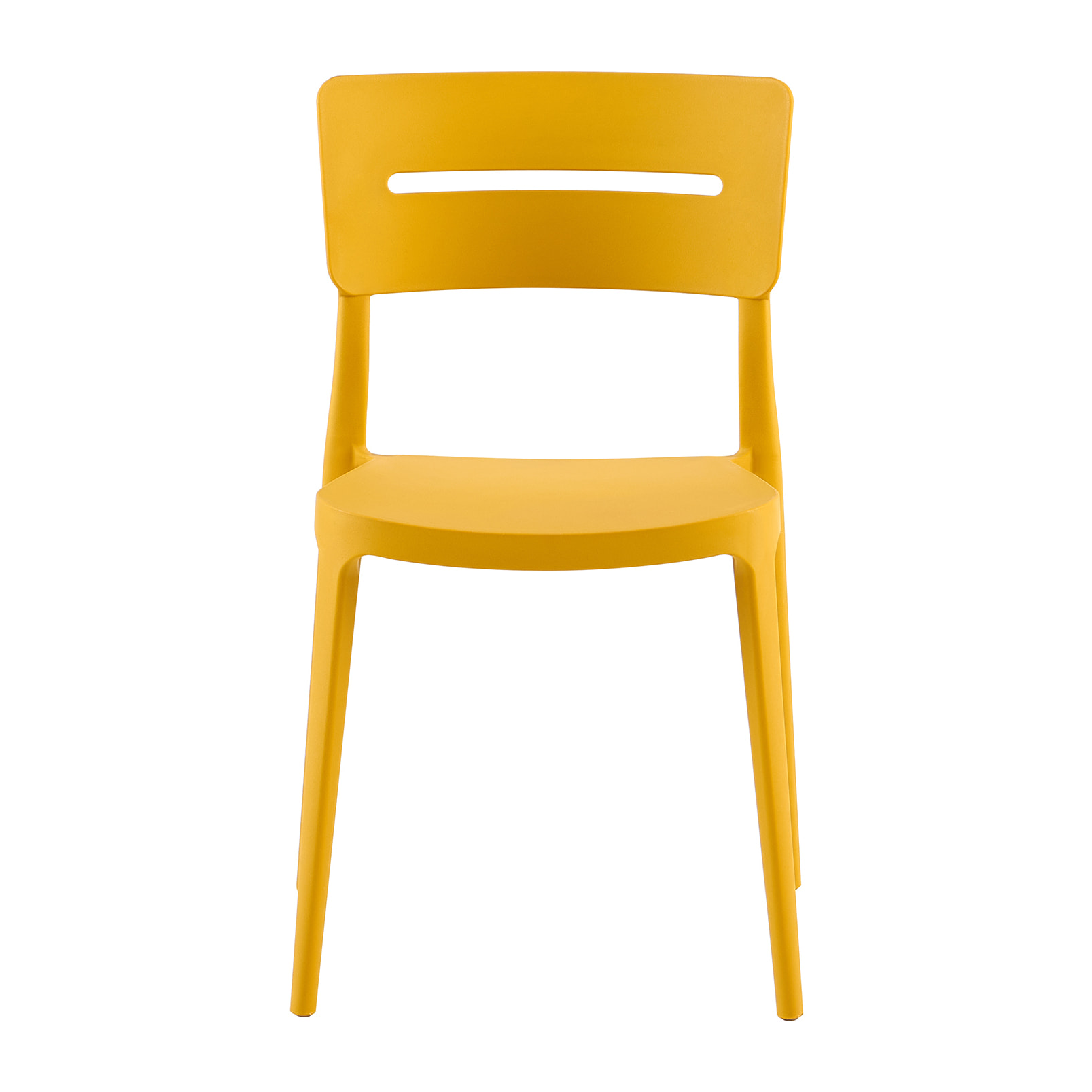 Set da, 4 Sedia Bella Senape In Polipropilene per soggiorno, cucina e arredo bar