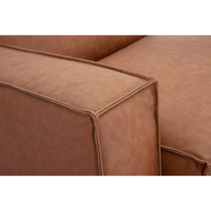 Module d'angle gauche pour canapé en cuir marron SPLIT