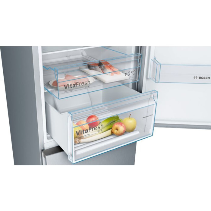 Réfrigérateur combiné BOSCH KGN36VLED Série 4 VitaFresh
