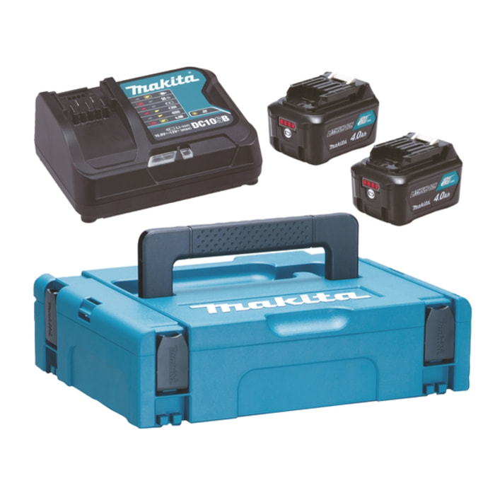 Pack 2 Batteries BL1041B + DC10SA + Makpac MAKITA - 197641-2