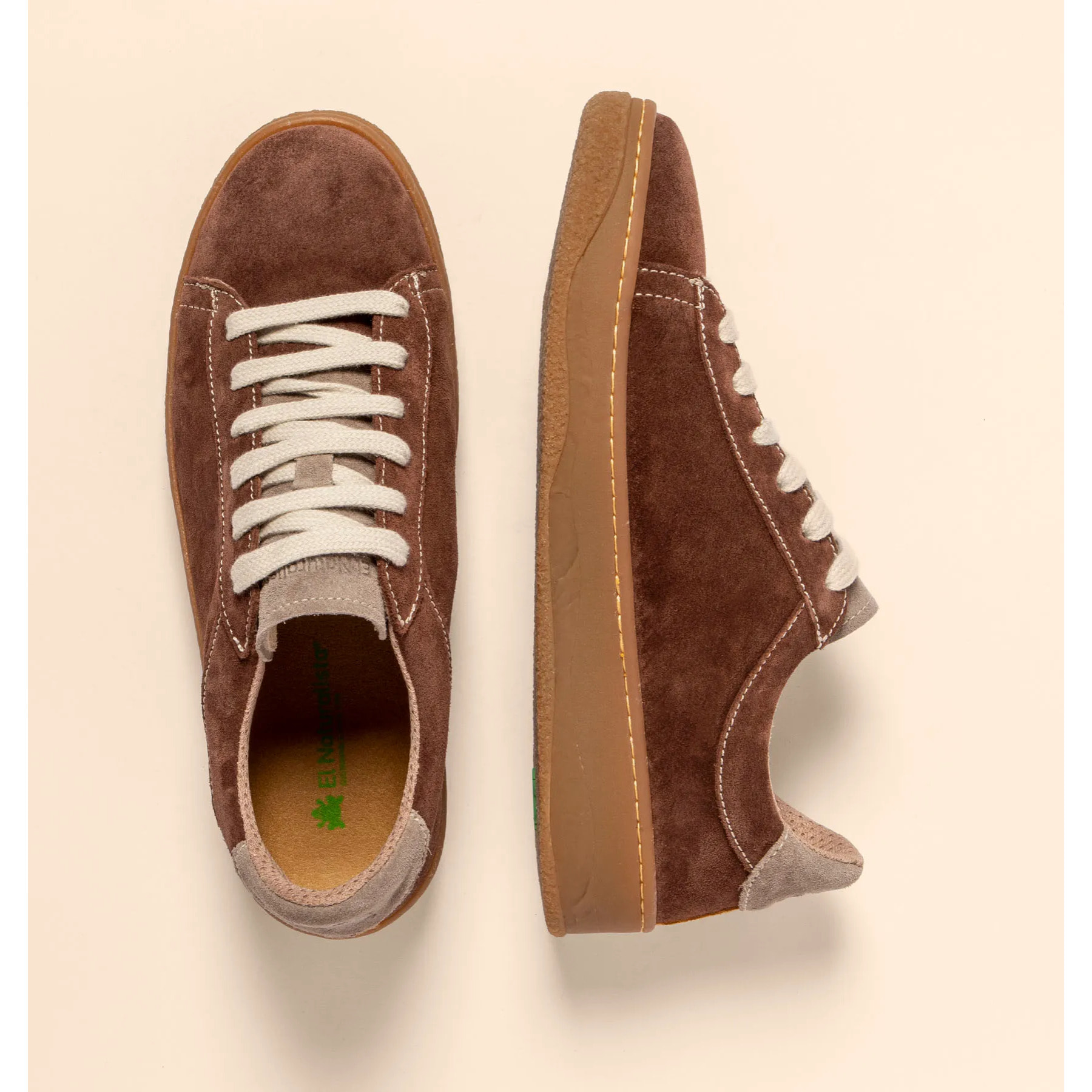 Zapatos N5848 SILK SUEDE CHOCOLATE/ GEO color Chocolate