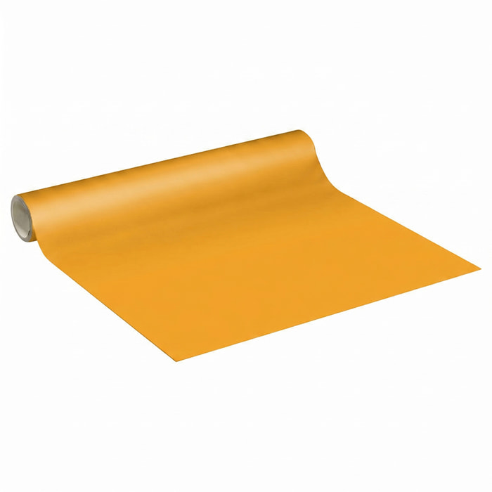 Rouleau adhésif décoratif Vinyle au Mètre - Jaune moutarde - Sticker Lavable Imperméable Mur Cuisine Meubles