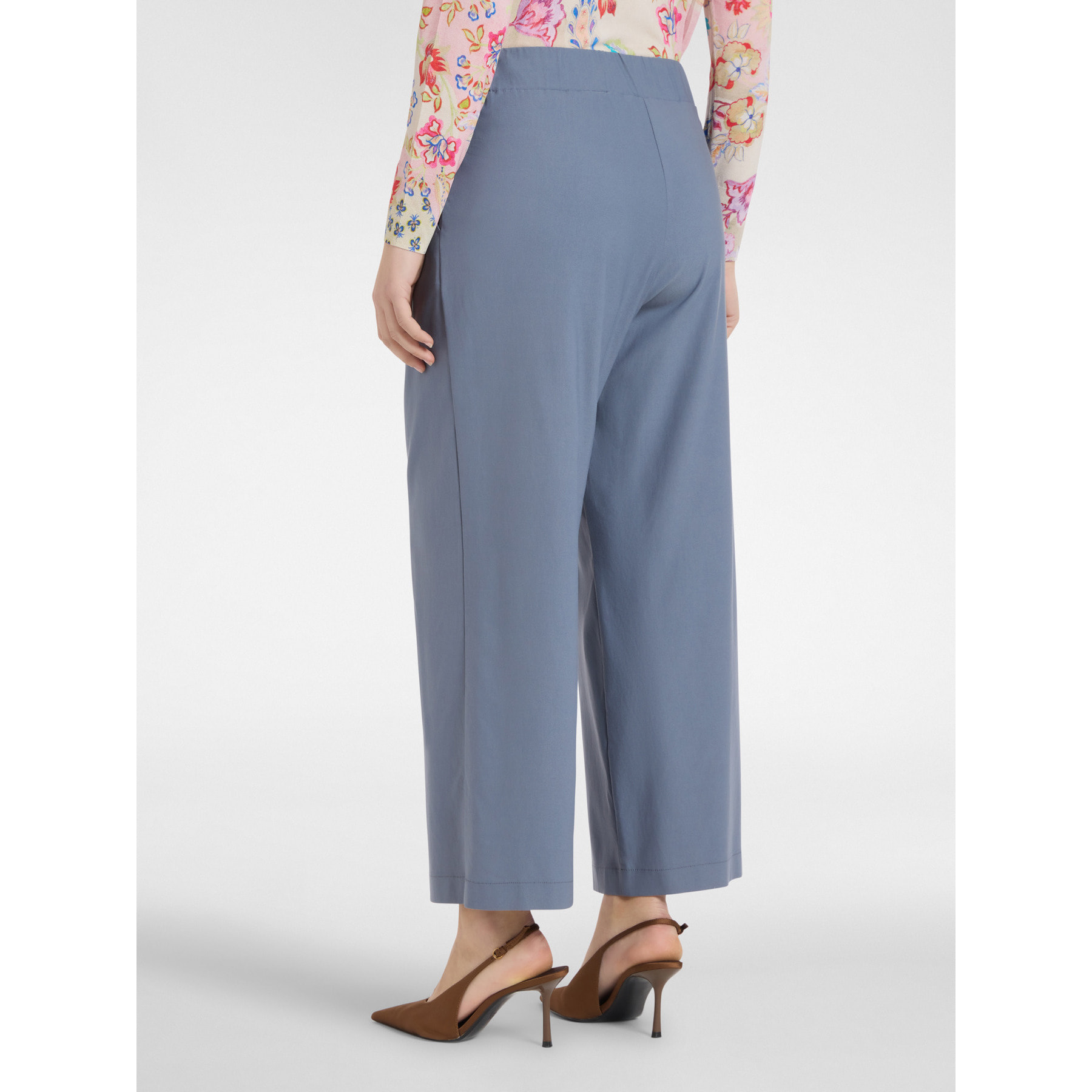 Elena Mirò - Pantalones amplios con pliegues - Gris