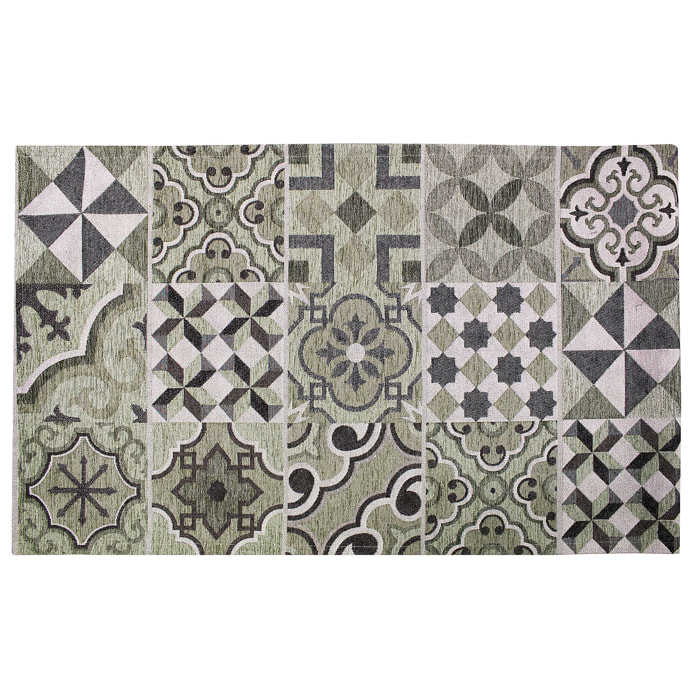 TAPPETO DA CUCINA CEMENTINE VERDE CENERE 57X115 CM