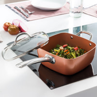 Set di 4 pezzi padella multiuso in rame 5 in 1 Copper - color rame - alluminio - 24 x 9 x 24 cm