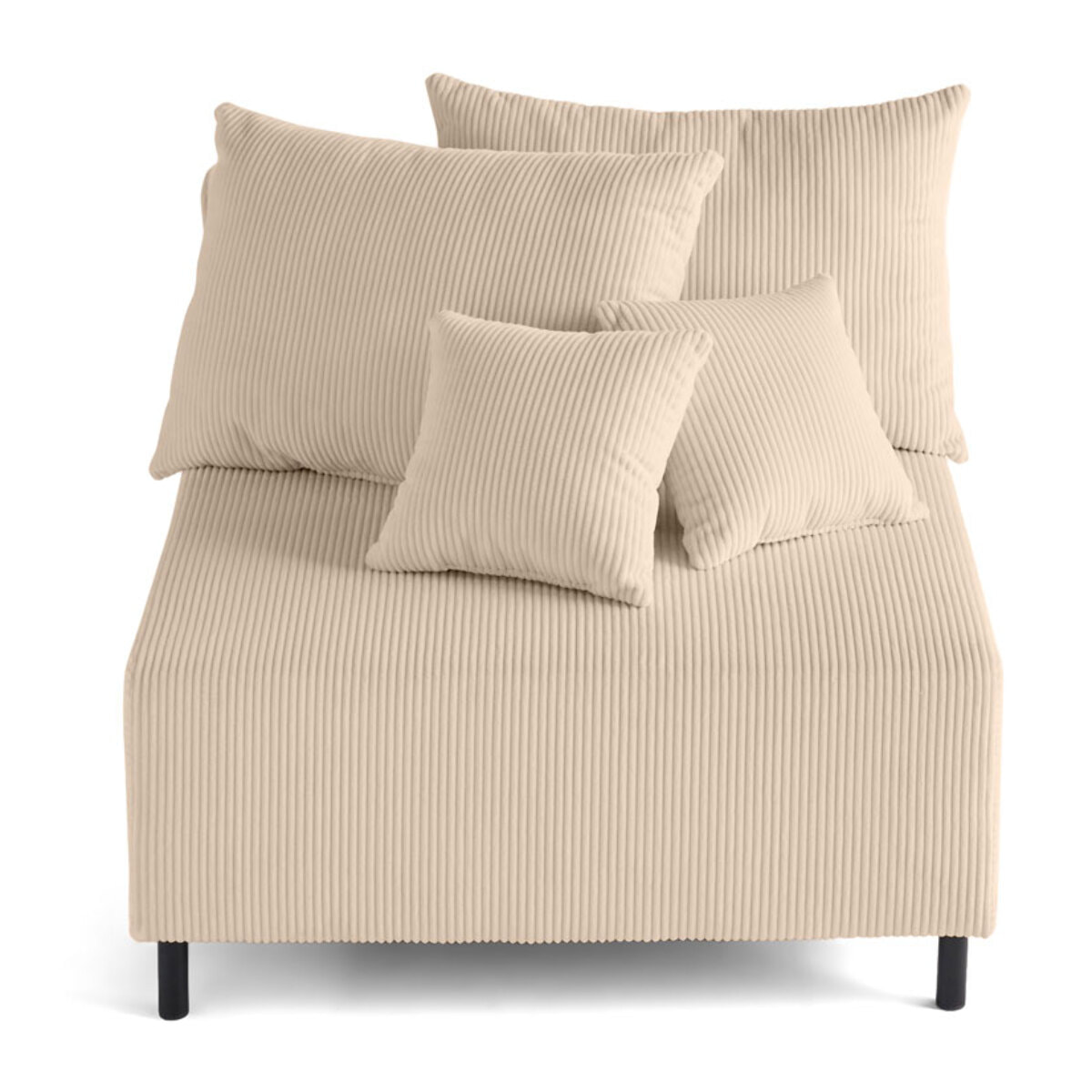 Edinburg - module d'assise - en velours côtelé - Beige