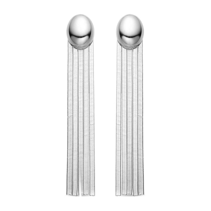 Pendientes Lux by Lux acabadoss en rodio