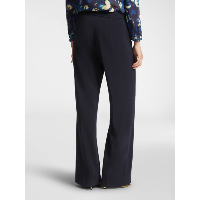 Elena Mirò - Pantaloni maschili in cady stretch - Blu