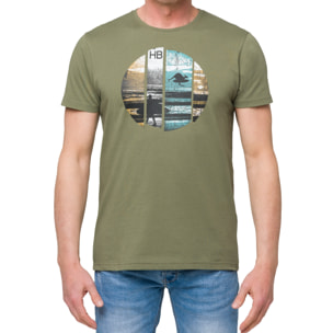 Camiseta de algodón 150 gr Hot Buttered Break verde militar