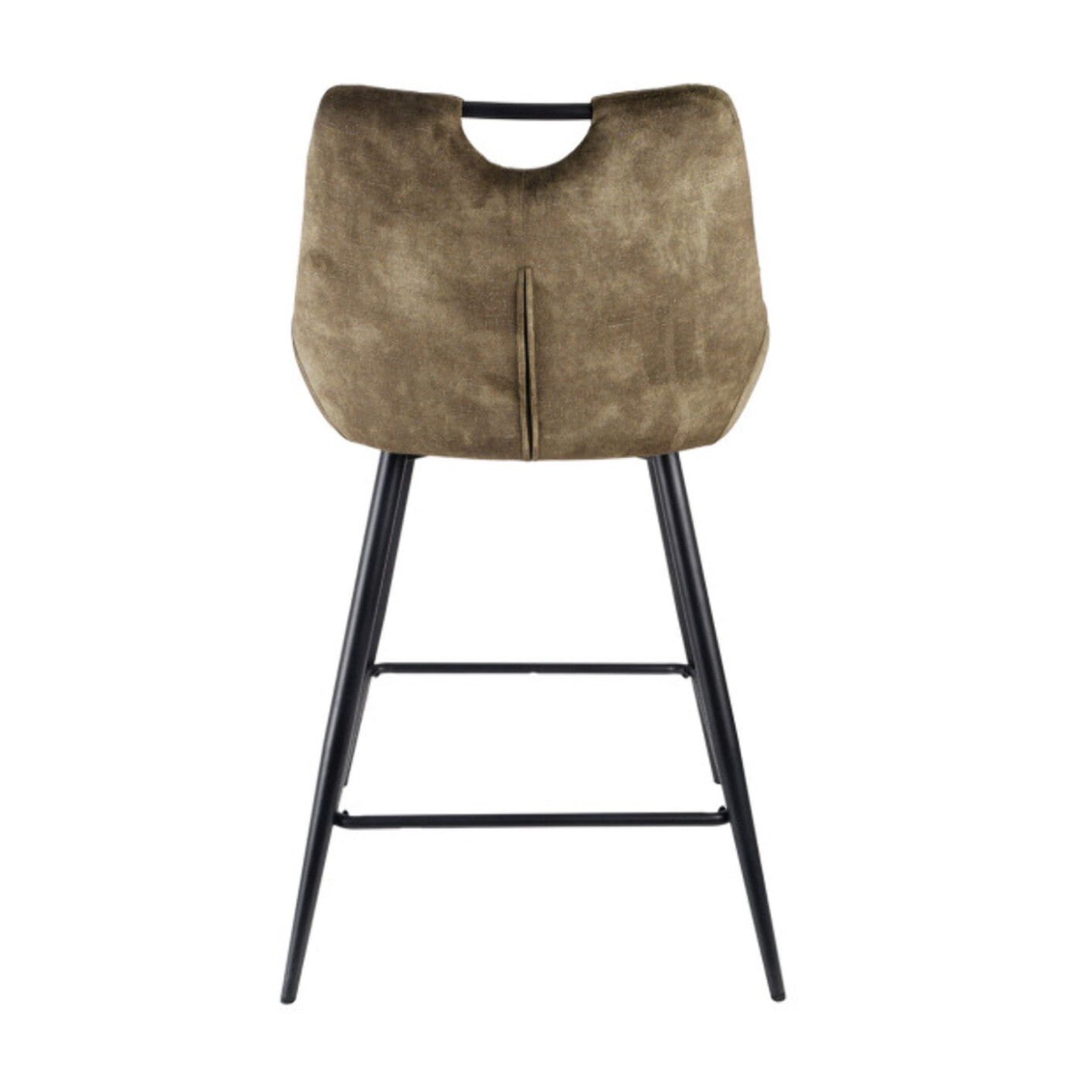 Chaise de bar en velours avec poignée et pieds en métal - ROSA 2