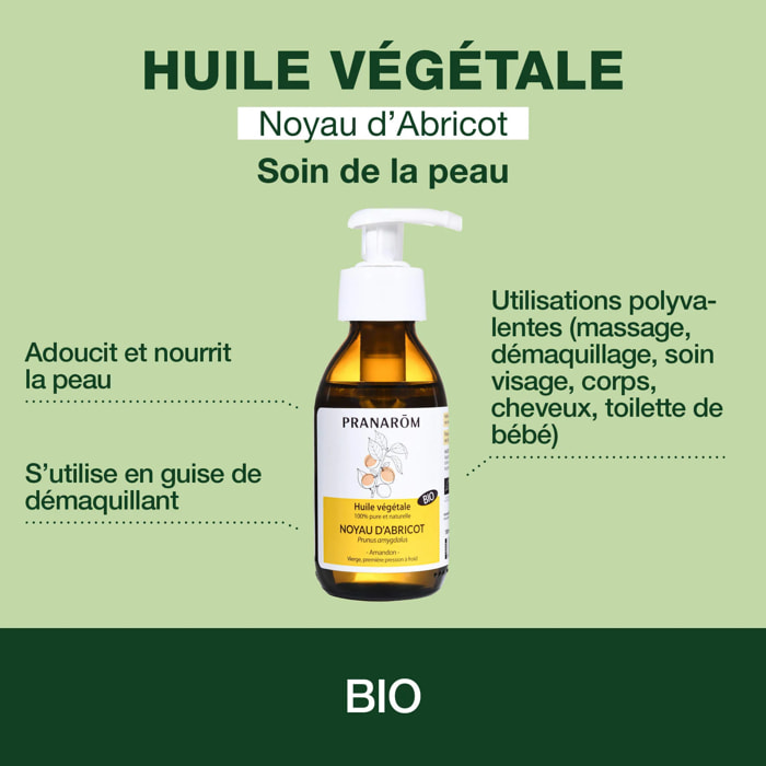 Pranarom - Huile Végétale de Noyau d'abricot vierge - Bio - 100 ml