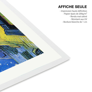 Affiche de Café d'Arles terrasse la nuit Affiche seule