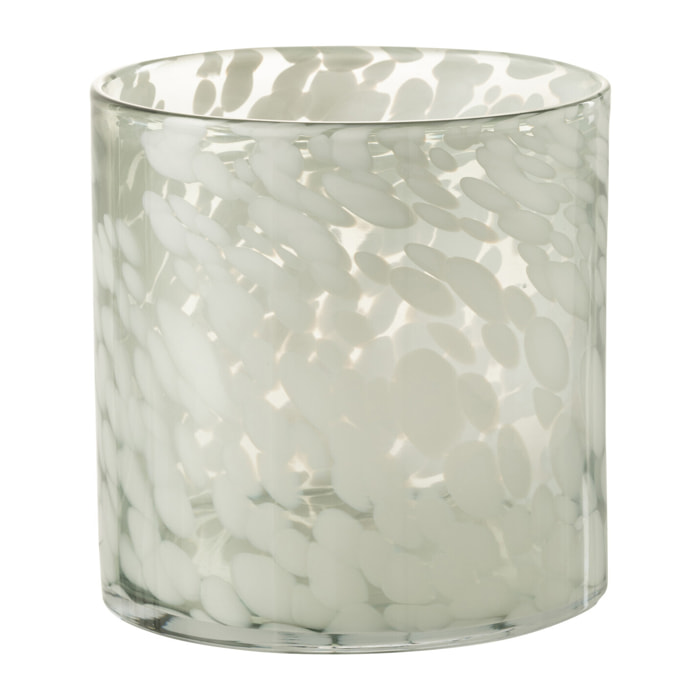 J-Line photophore Taché - verre - gris/blanc - medium