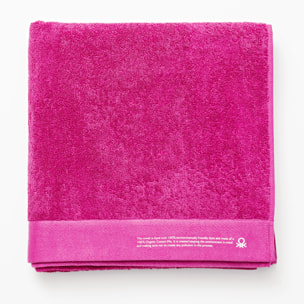 Toalla 90x150 algodón orgánico 450gsm fucsia benetton