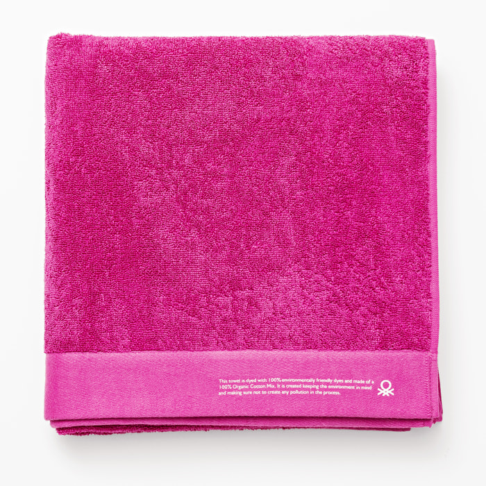 Toalla 90x150 algodón orgánico 450gsm fucsia benetton