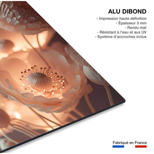 Tableau floral fleurs lumineuses  Tableau alu Dibond