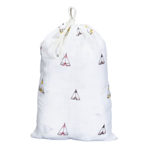 Lot de 2 draps housse bébé en coton bio blanc