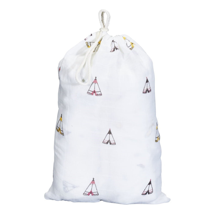 Lot de 2 draps housse bébé en coton bio blanc