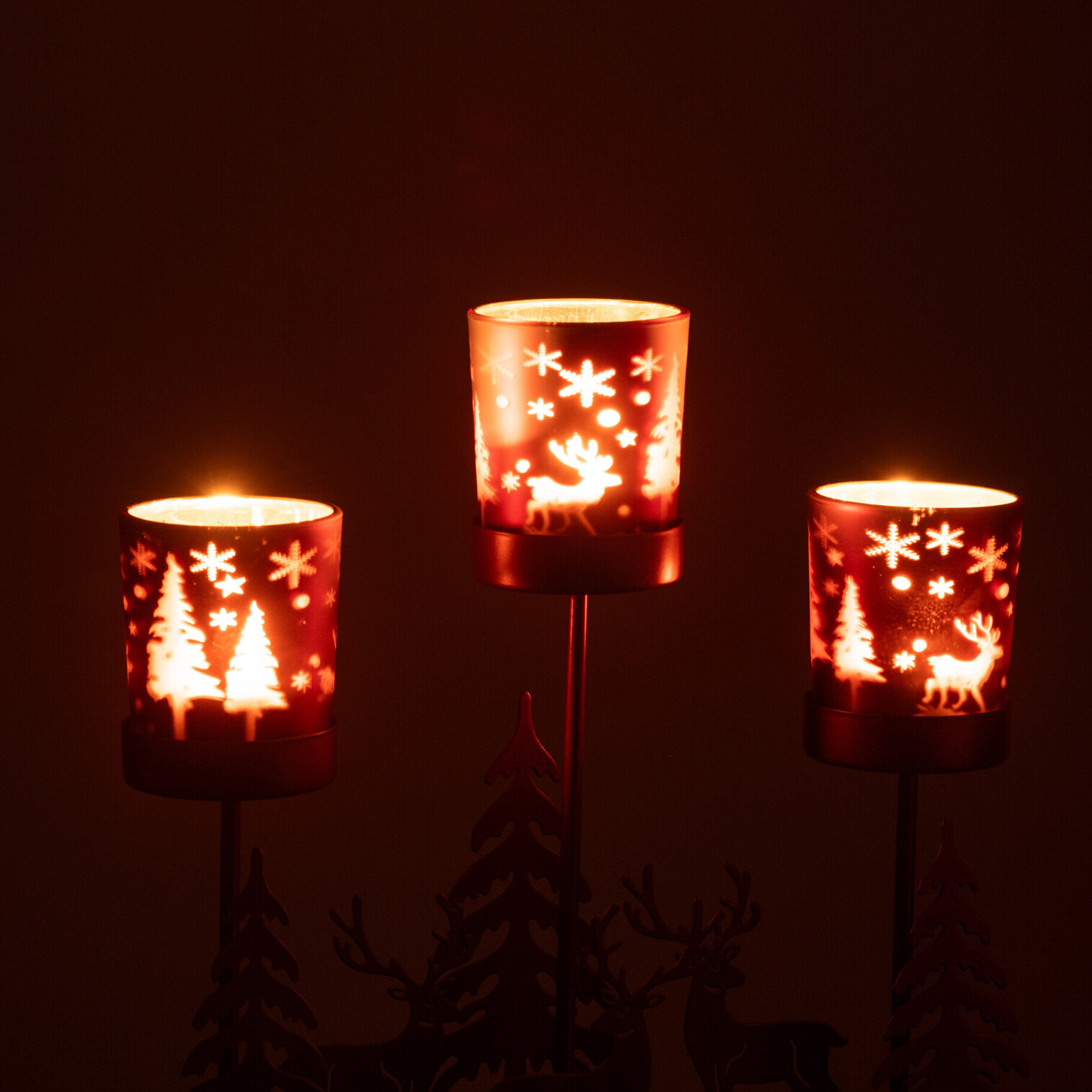 J-Line photophore 3 Verres - fer - brun