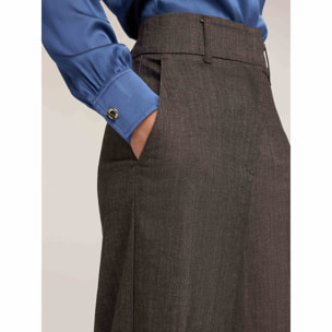 Motivi - Pantaloni palazzo tinto filo - Grigio