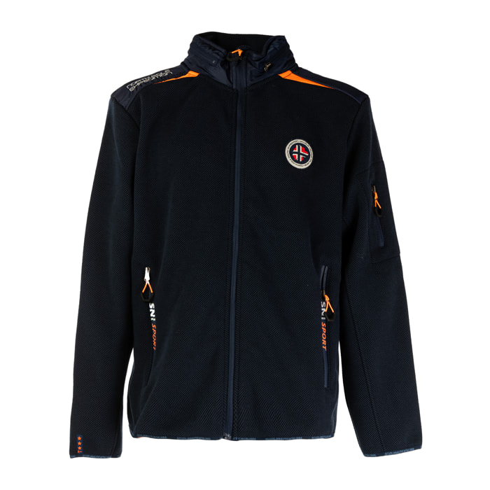 SCUOLA NAUTICA ITALIANA giacca uomo blu/orange fluo