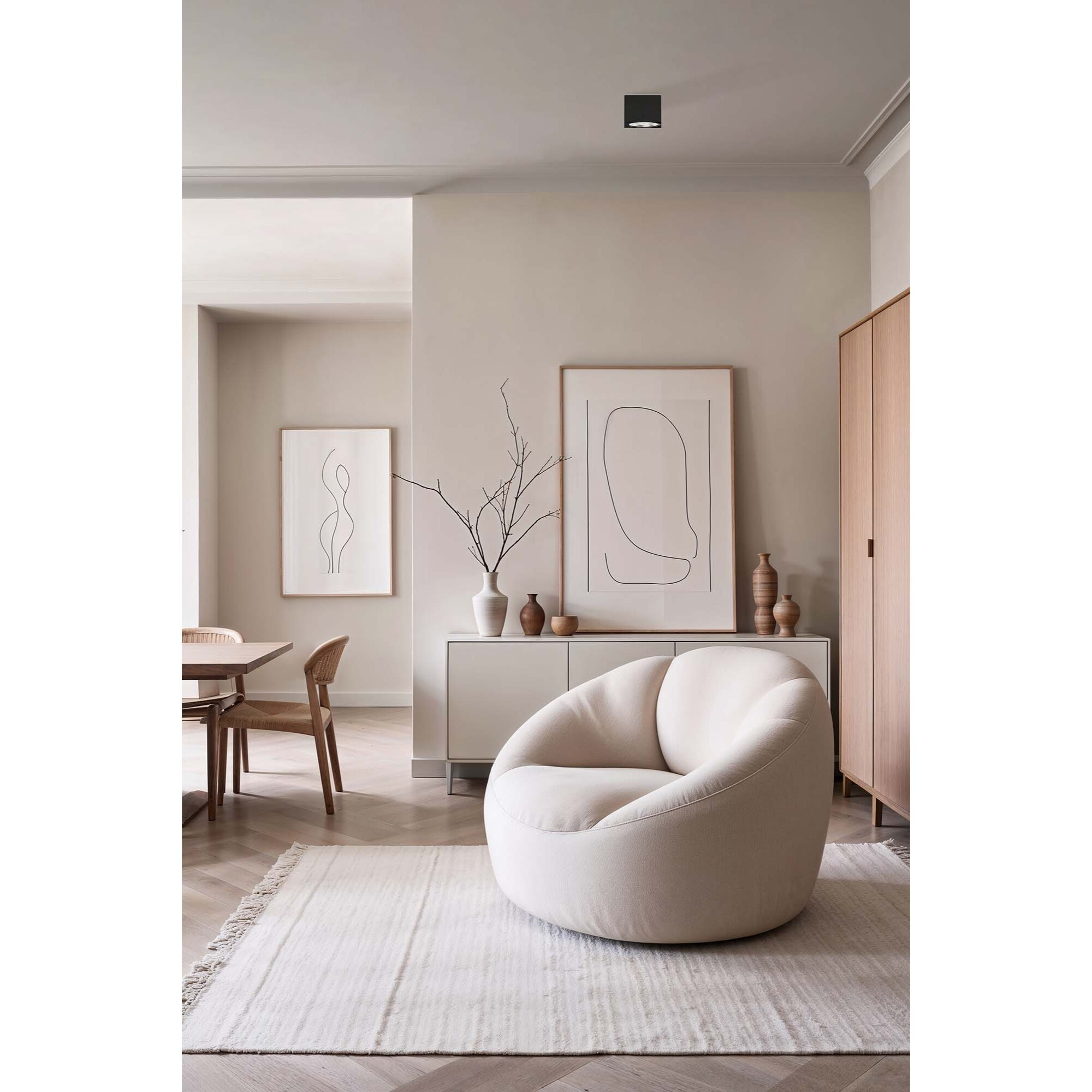 TECTO AR111 Plafonnier noire