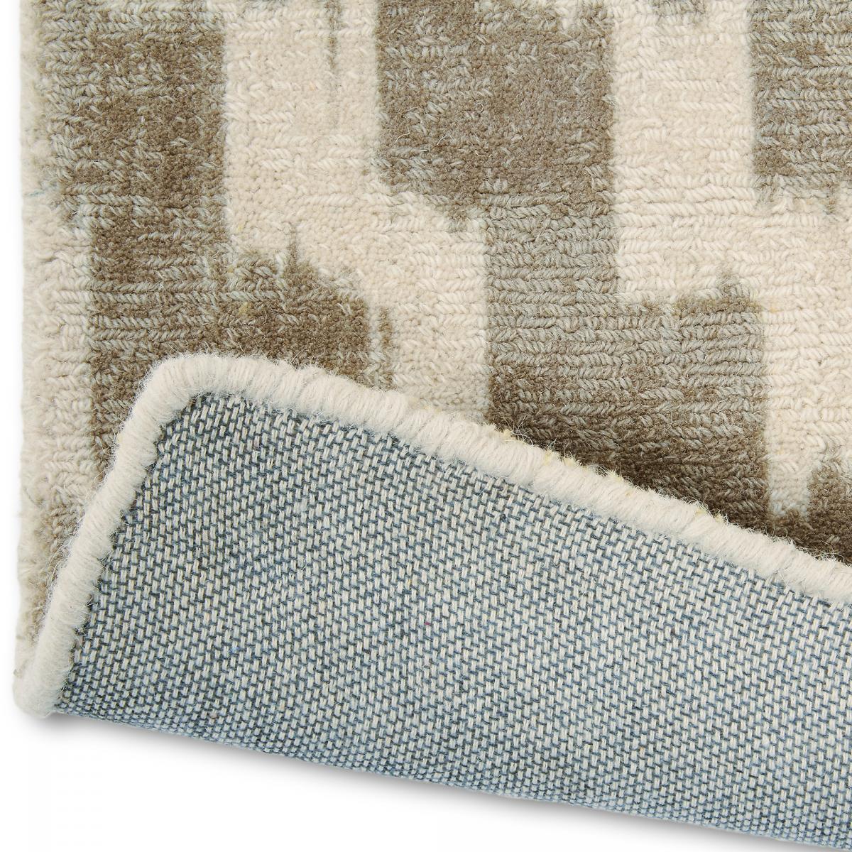 Tapis salon et chambre fait à la main en laine motif scandinave CALINOR
