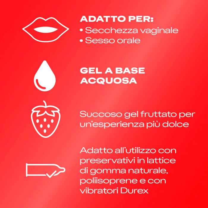 Durex Gel Lubrificante Intimo alla Fragola 50ml