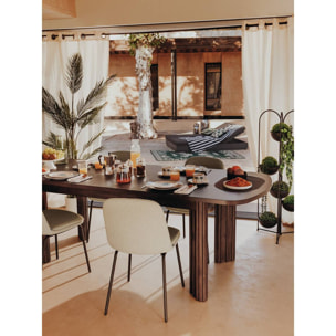 Table à manger extensible 8 places Rikaya 180x90x76cm