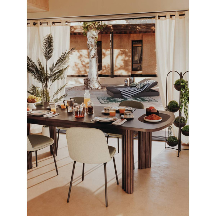 Table à manger extensible 8 places Rikaya 180x90x76cm