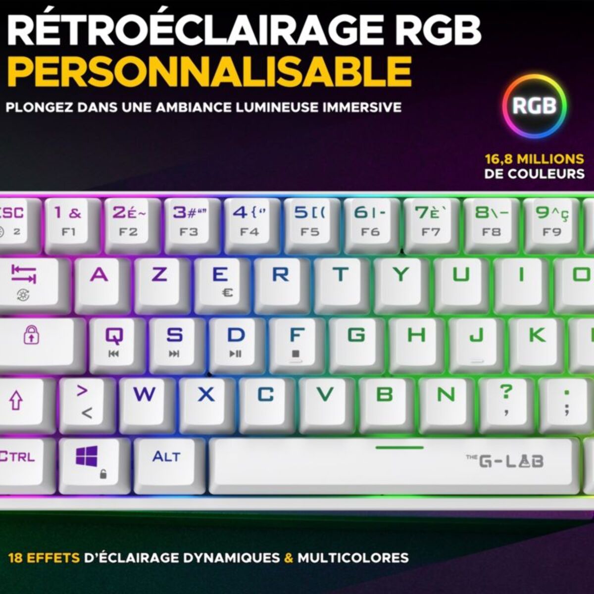 Clavier gamer THE G-LAB KEYZ TITAN W FR