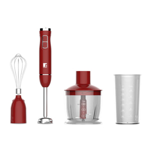Set Batidora de Mano 1000W con Accesorios – Picadora 600 ml, Batidor de Huevos y Vaso Medidor y 2 Velocidades