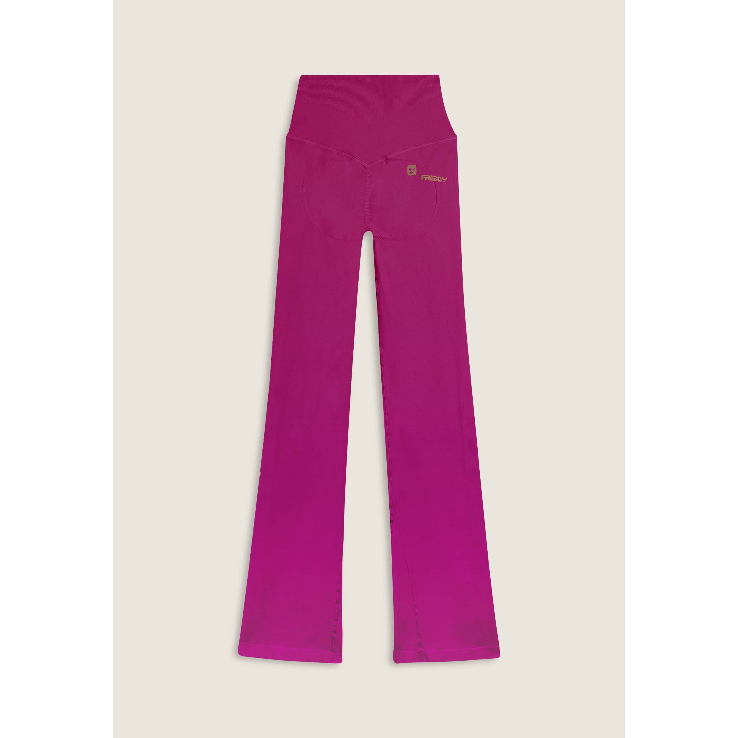 Leggings sportivi seamless a zampa con vita altissima