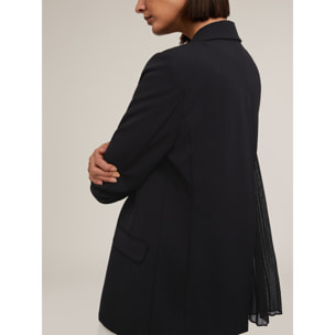 Motivi - Blazer doppiopetto con plissé posteriore - Nero