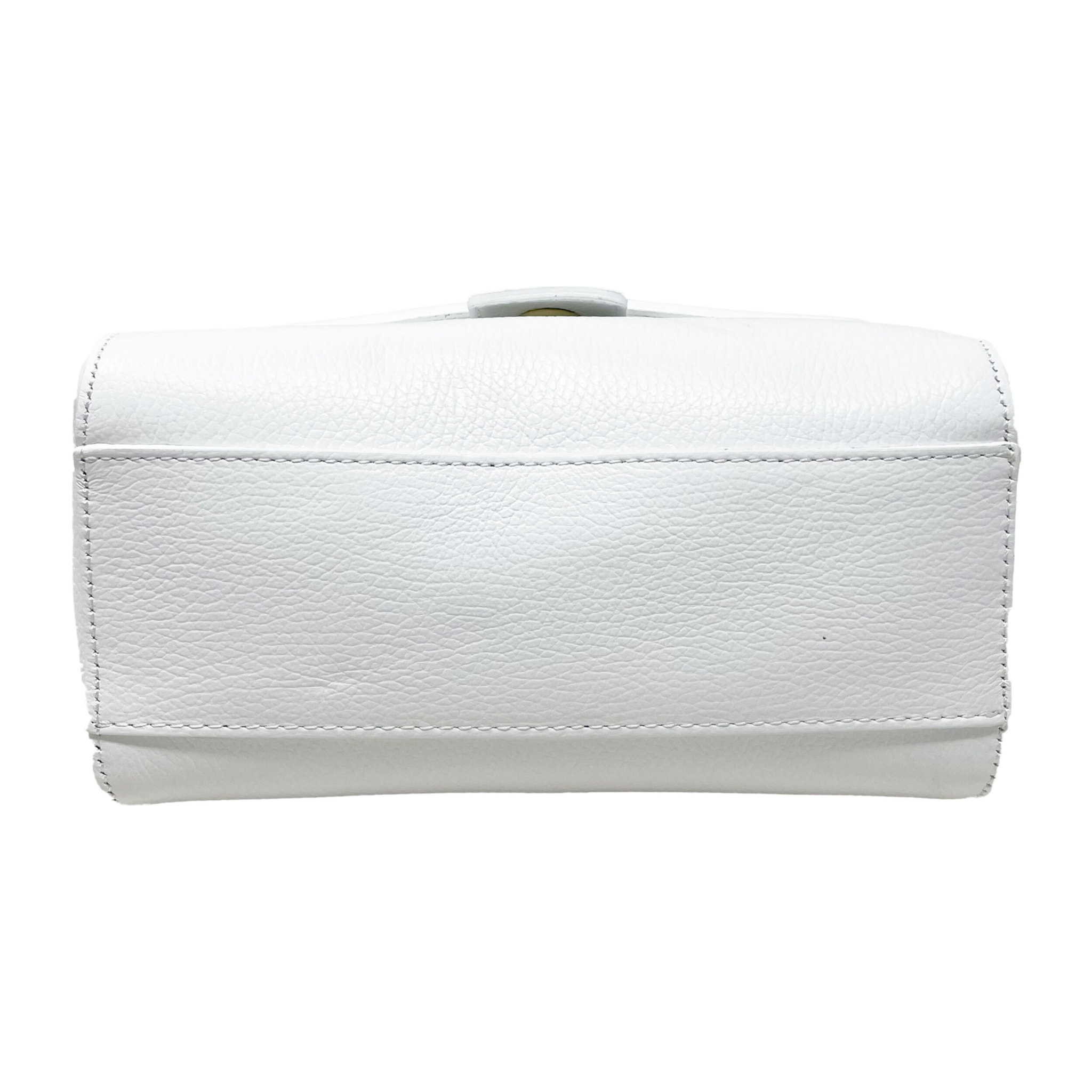 Chicca Borse - Borsa a Mano Donna in Vera Pelle - Colore Bianco