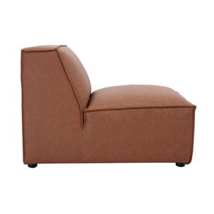 Module droit pour canapé en cuir marron SPLIT